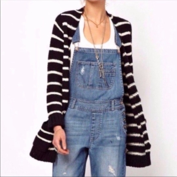 Free People Sweaters - Free People FP Beach North Black Striped Cardigan